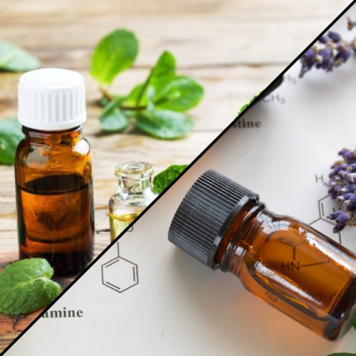 Bouteilles d'huile essentielle